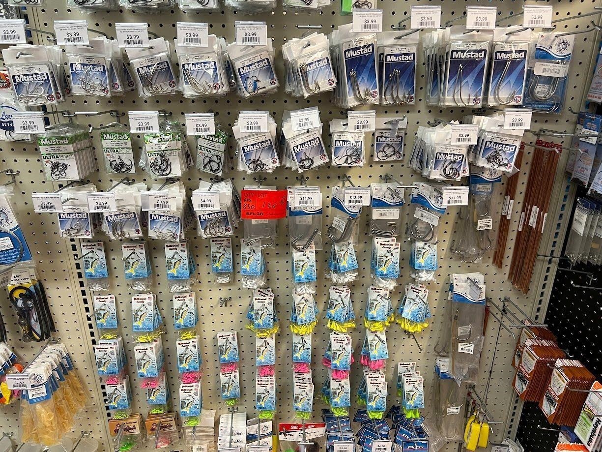 Fishing tackle wall inventory detail