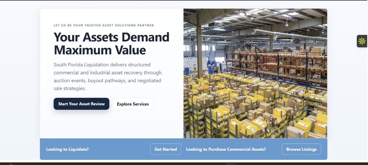 Warehouse liquidation project visual